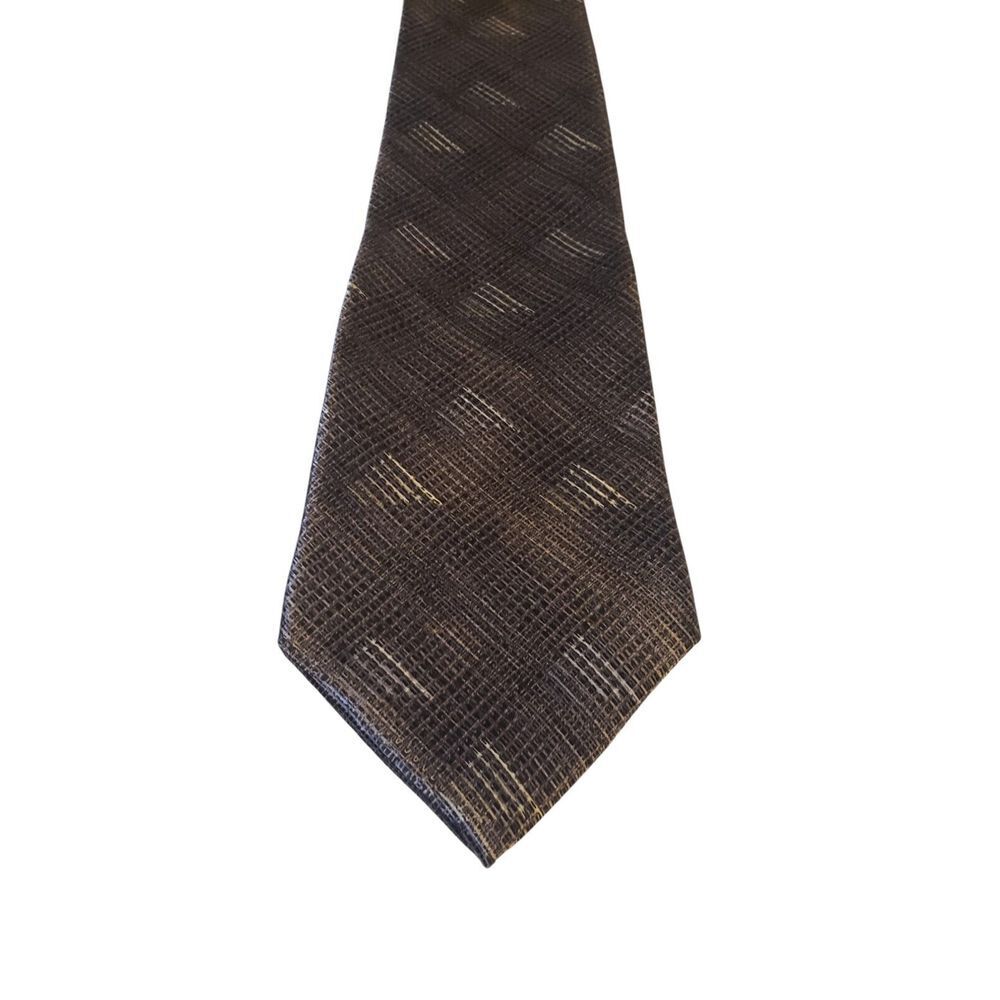 ZYLOS George‎ Machado Neck Tie Men Gray Black Geometric Print Business Suit Work